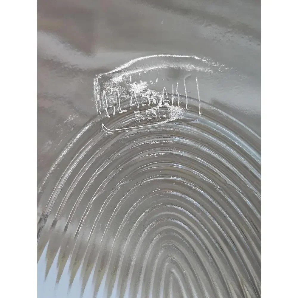 Vintage Glasbake J-558 Clear Glass Divided Oval Serving Dish - 10